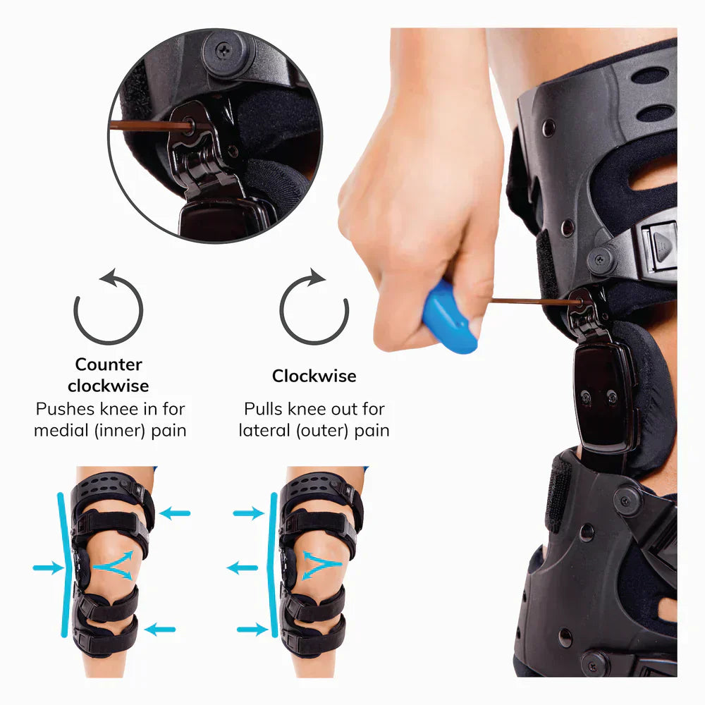 NovaStride Knee Unloader Brace with Medial-Lateral Support for Mobility | Lersk