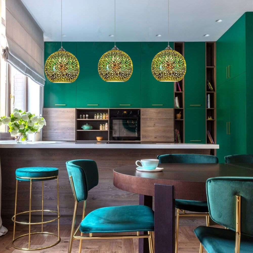 3D Glass Pendant Light - Magical Colorful Dome Lamp for Living Rooms | Lersk