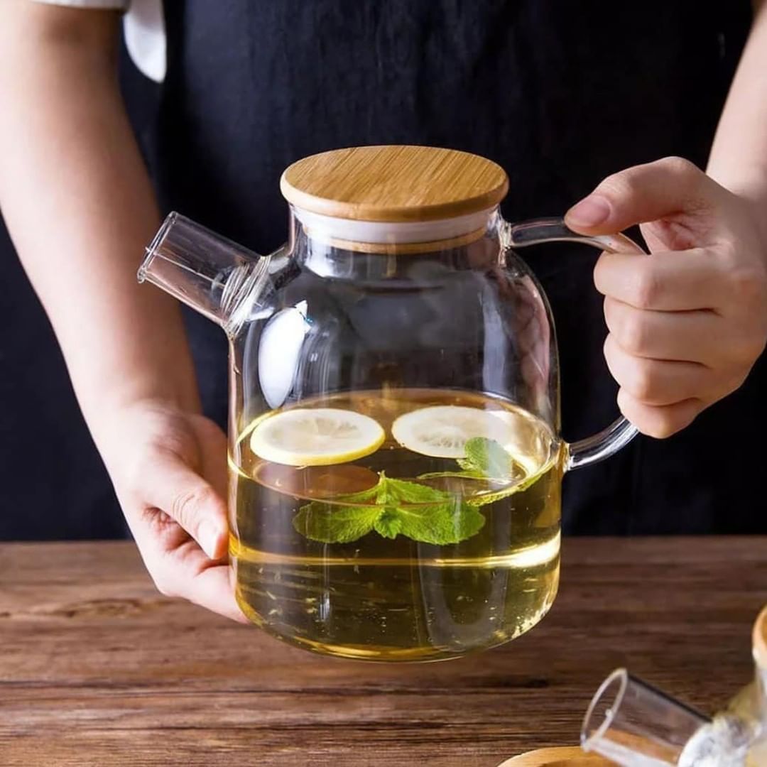 Teiera in vetro termico 54oz di Wilmax per amanti del tè, adatta per piano cottura | Lersk
