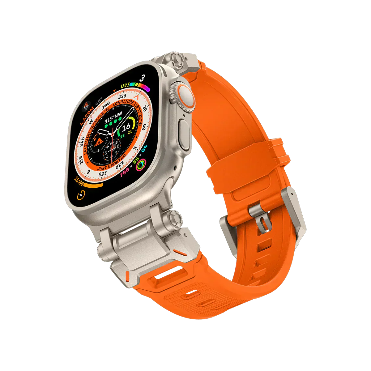 Meron Titanium-Head Silicone Band for Apple Watch | Lersk