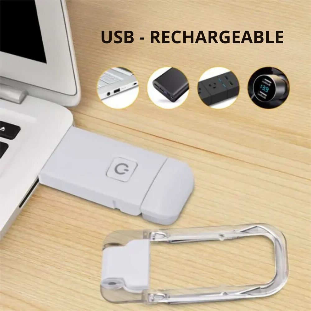 LumaLeaf USB wiederaufladbare, verstellbare LED-Klemmleuchte für Bücher | Lersk