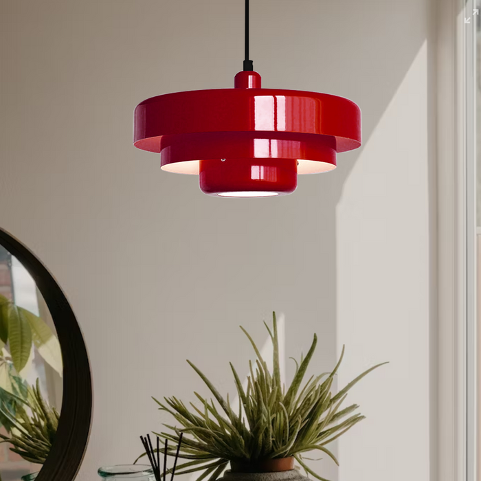 Lampa wisząca LED Lumenari z regulacją do kuchni i jadalni, klosz z żelaza w stylu mid-century | Lersk