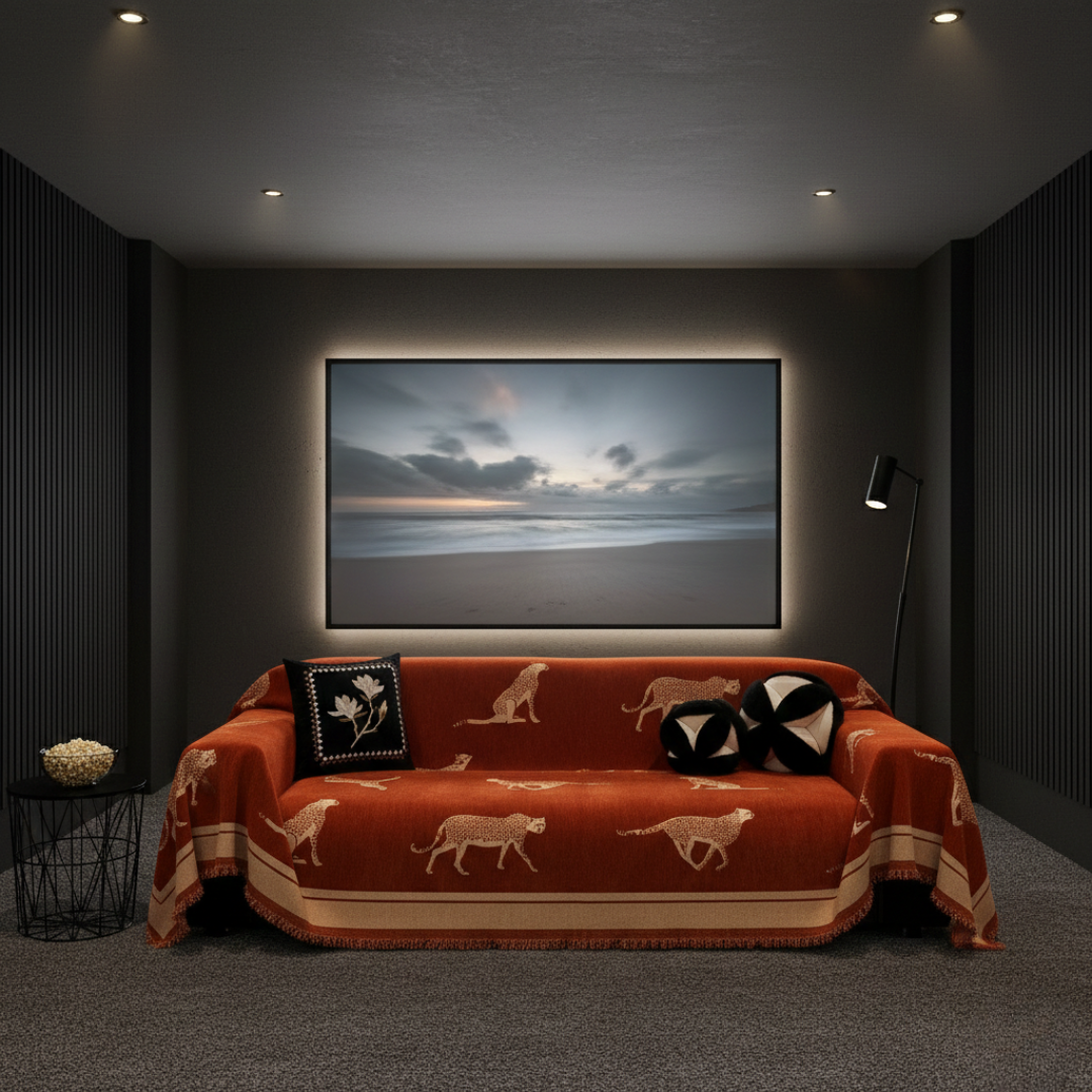 Copertura per Divano a Motivo per Animali Domestici Design Ispirato alla Savana con Ghepardo | Lersk