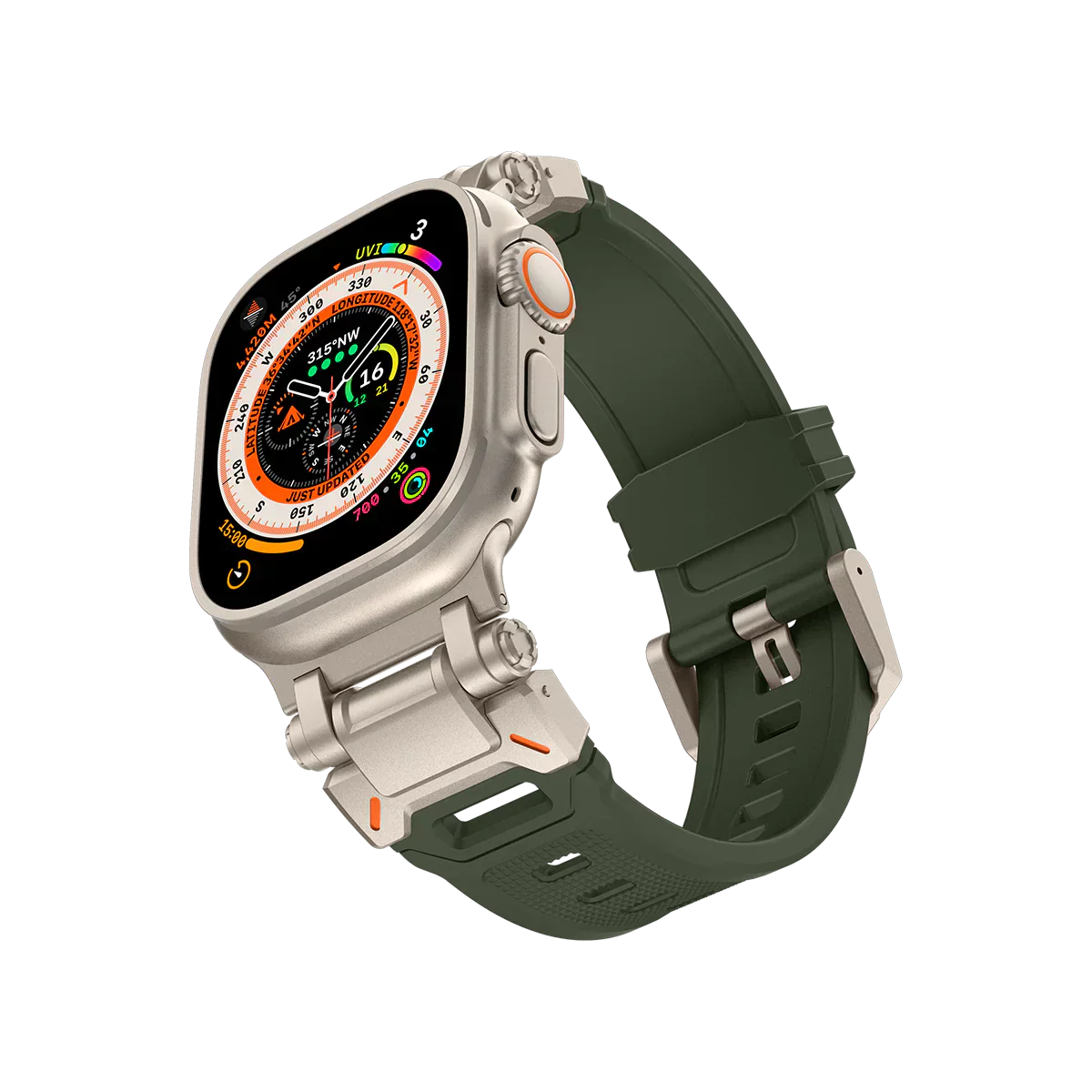 Meron Titanium-Head Silicone Band for Apple Watch | Lersk
