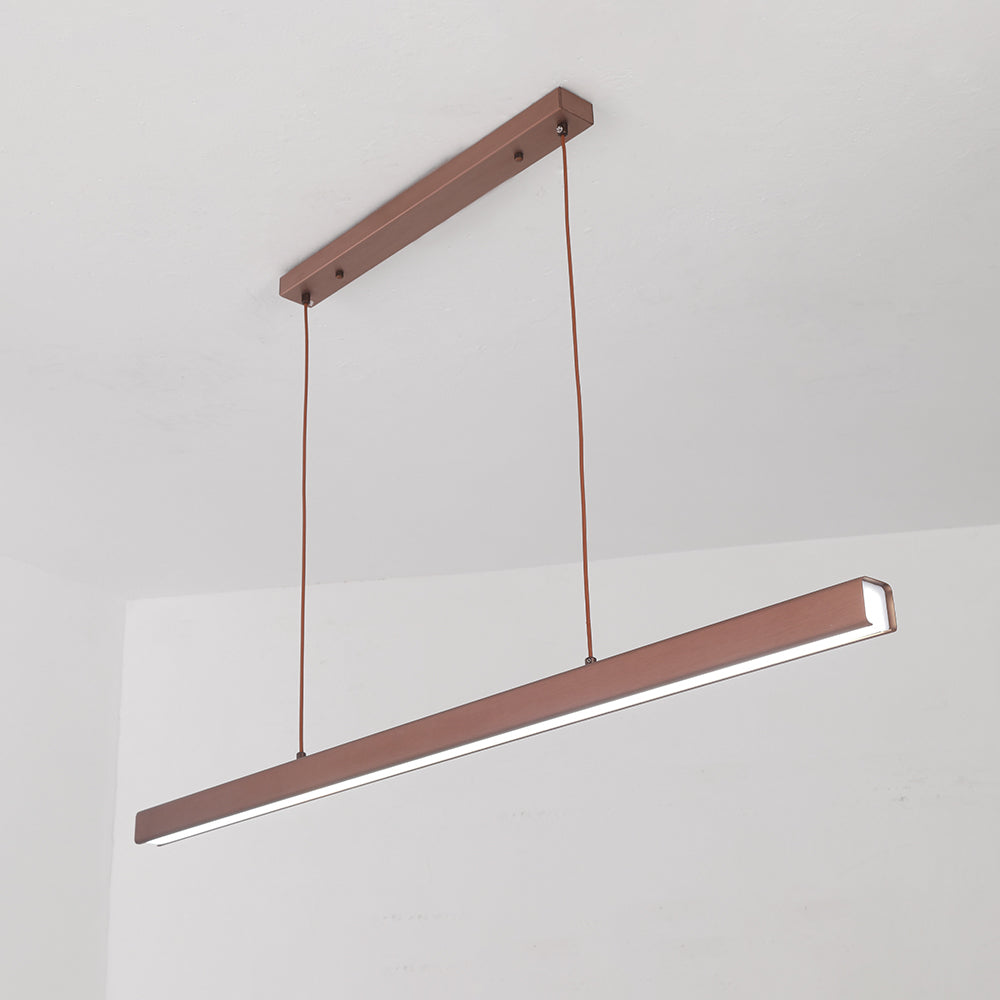 Nexis Linear Metal LED Pendant Light in Black and Brown | Lersk