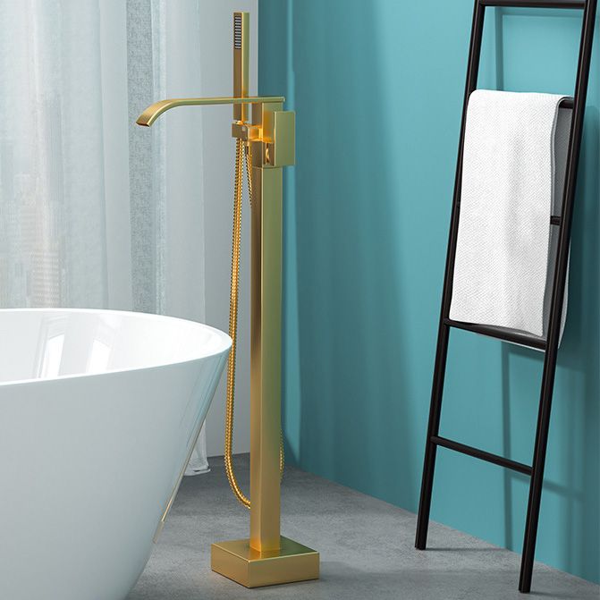 Modern Freestanding Copper Bathtub Faucet For Floor Mounted Installation Standalone Bath Faucet | Lersk