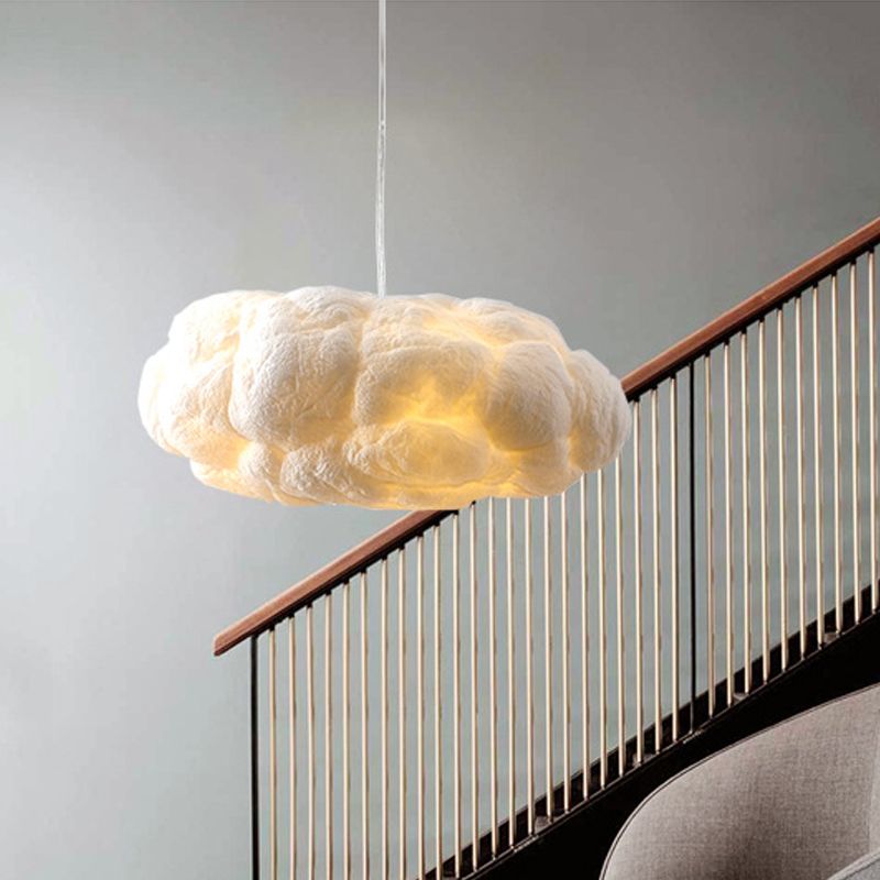 AstraLumen Cloud LED Pendant Light in White PVC Cotton | Lersk