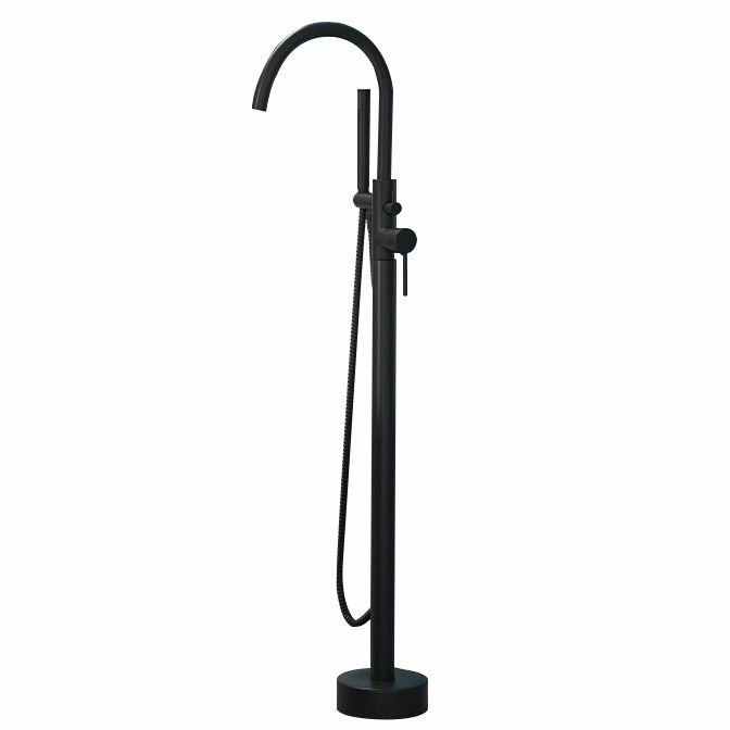 Modern Freestanding Copper Bathtub Faucet For Floor Mounted Installation Standalone Bath Faucet | Lersk