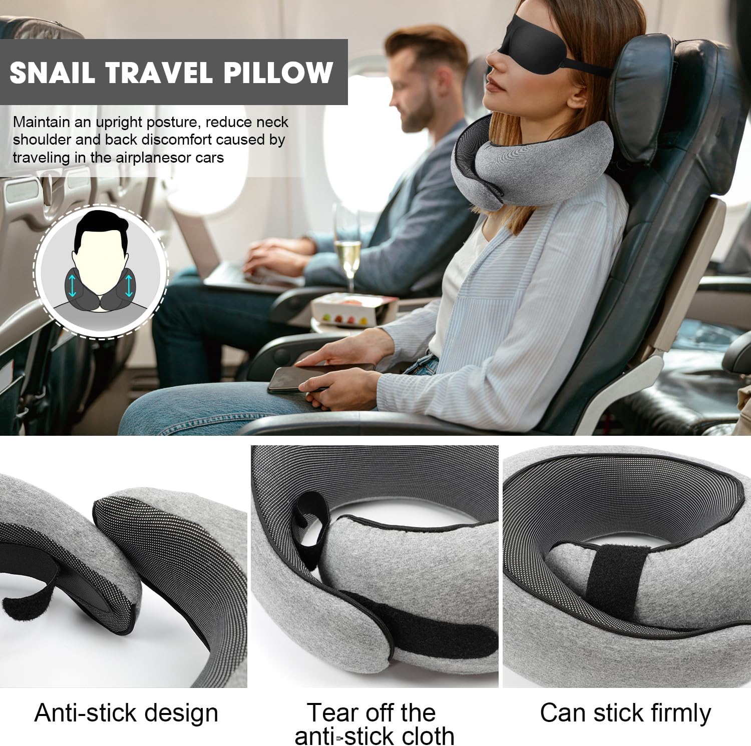 Memory Foam Neck Travel Pillow for Air Travelers with Ergonomic Support | Lersk