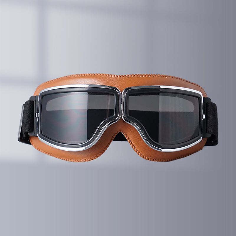 RoadRider Vintage Motorcycle Goggles With Interchangeable Lenses And Comfort Padding | Lersk