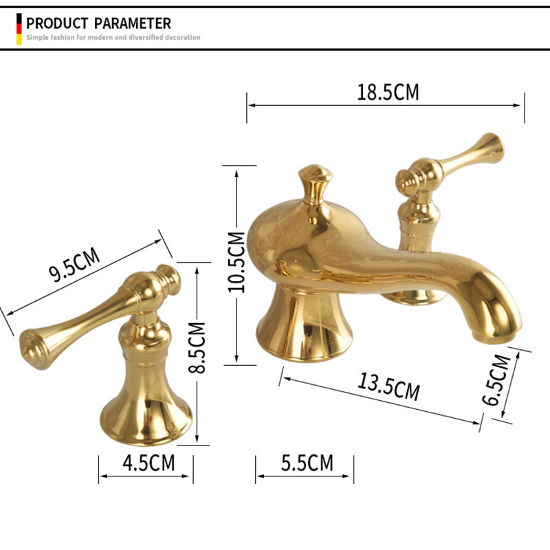 Haverly Antique Three-Hole Widespread Bathroom Faucet | Lersk