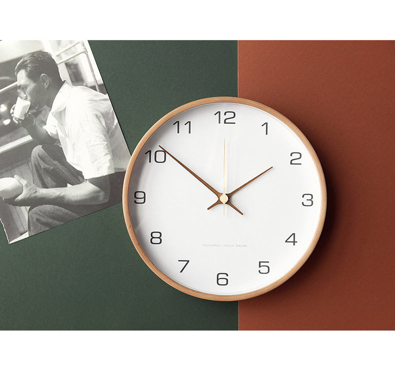 TimberGlow Wooden Wall Clock for Home and Living Room Decor | Lersk