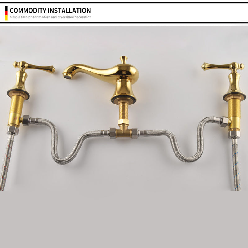 Haverly Antique Three-Hole Widespread Bathroom Faucet | Lersk