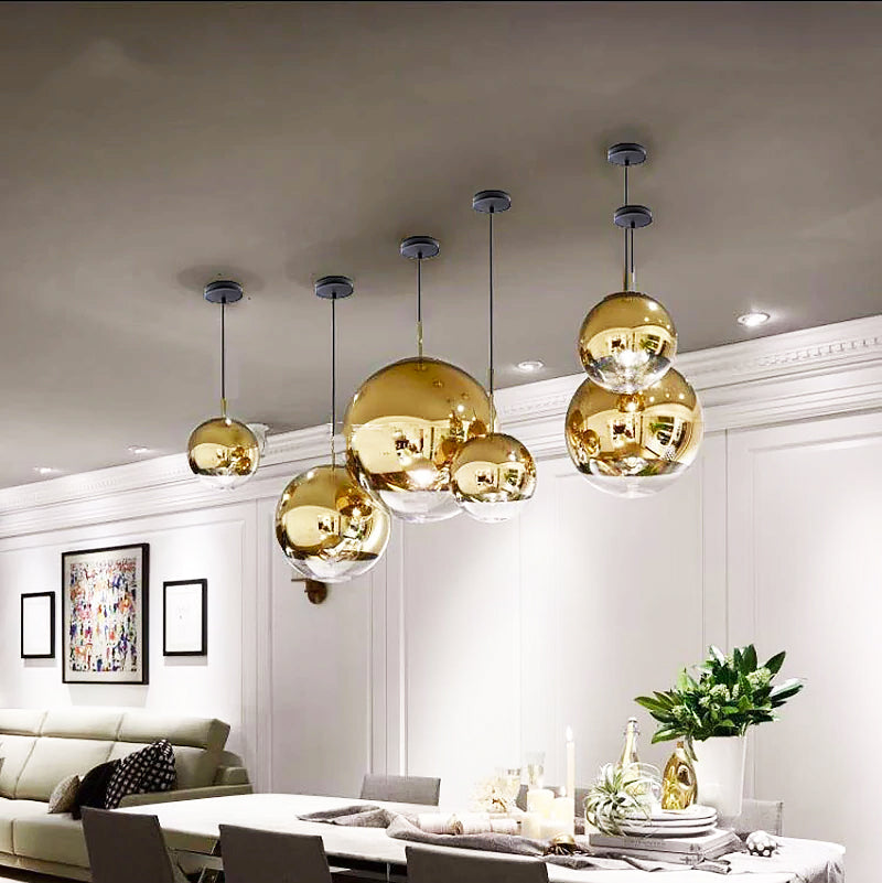 Berg Silver Half Glass Sphere Pendant Light For Modern Living | Lersk