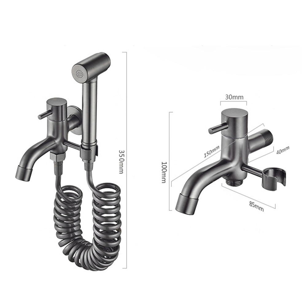 Gray Wall-Mount Bidet Kit with Handheld Sprayer | Lersk