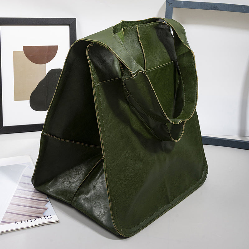 Oversized Leather Tote Bag For Women, Elegant Everyday Carryall For Daily Essentials | Lersk