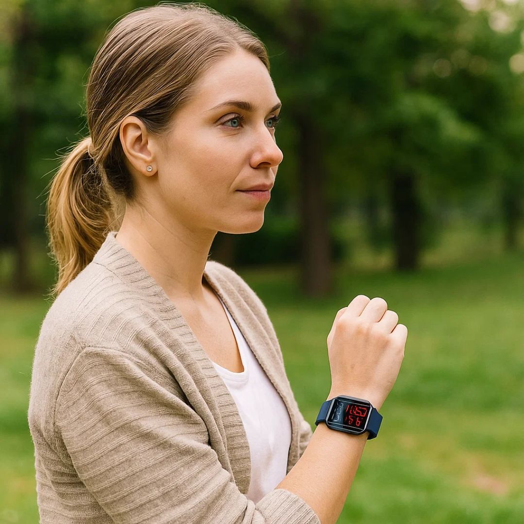 GlucoWell Nicht-invasive Diabetes-Smartwatch mit Blutzuckermonitor und HD-Display für schmerzfreies Glukose-Tracking bei Erwachsenen | Lersk