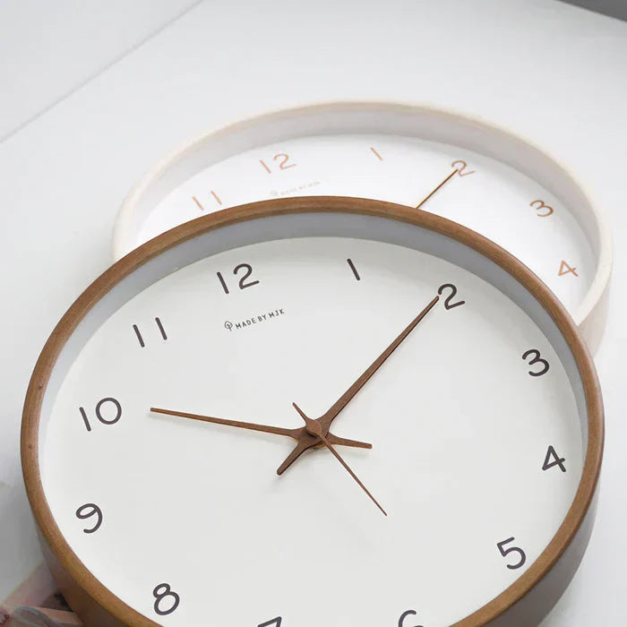 Luxwood Wanduhr Massivholz Analog mit Silent Movement | Lersk
