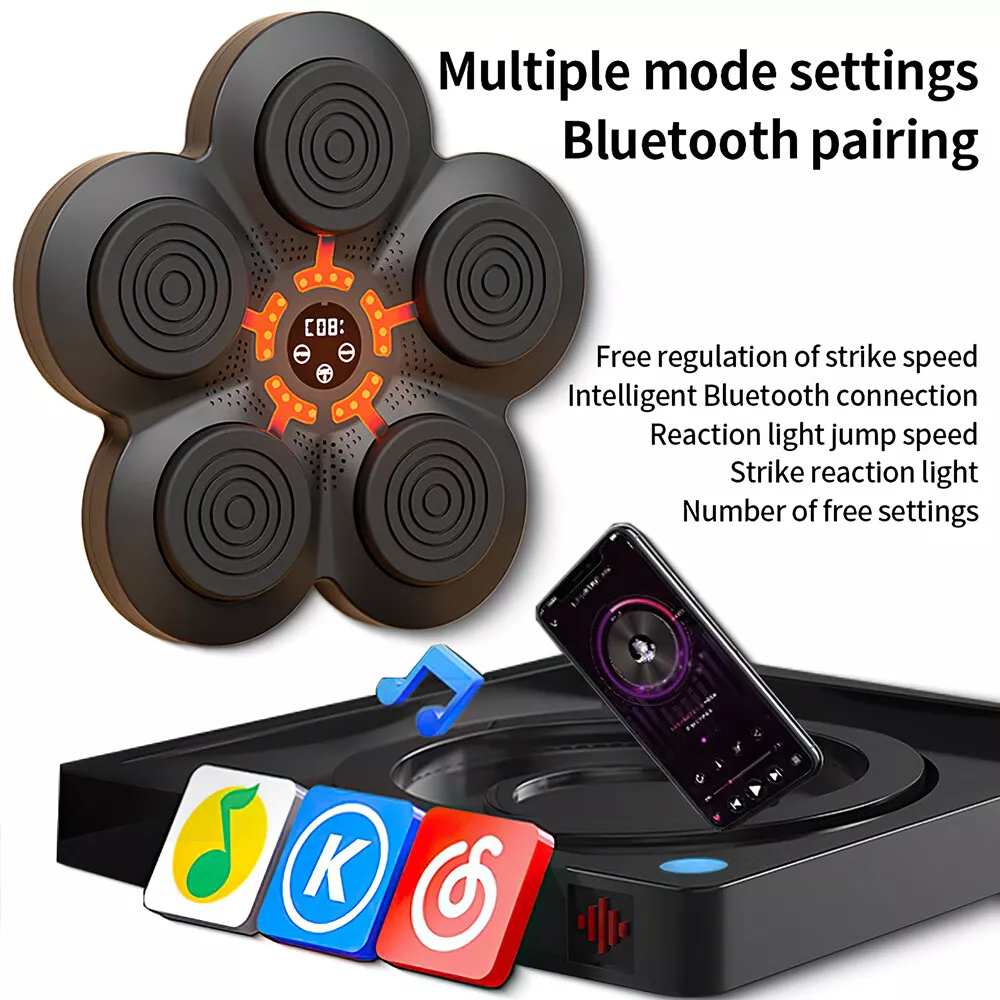 Macchina da Boxe Musicale Intelligente per Palestre Domestiche con Bluetooth e Sensori Intelligenti | Lersk