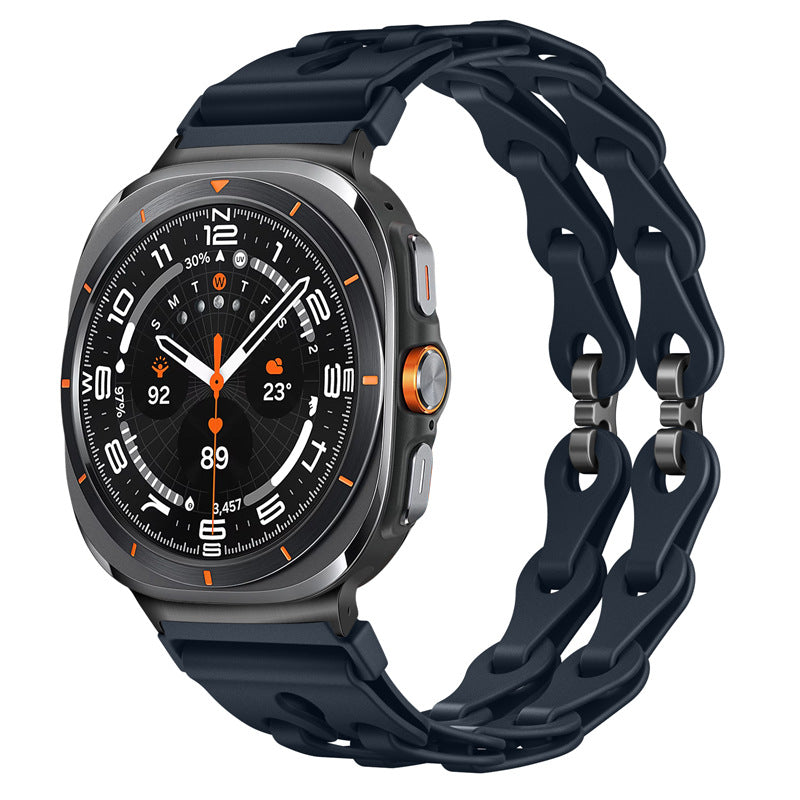 Aventa Sport -silikoniranneke yhteensopiva Samsung Galaxy Watch Ultra 47 mm:n kanssa | Lersk