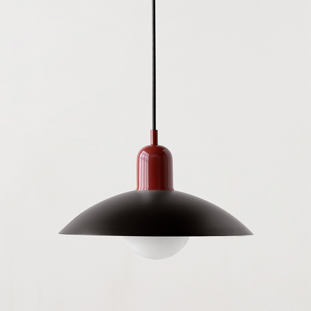 Lyraen Macaron Bauhaus LED lysekrone med åbent bunddesign til spisestue | Lersk