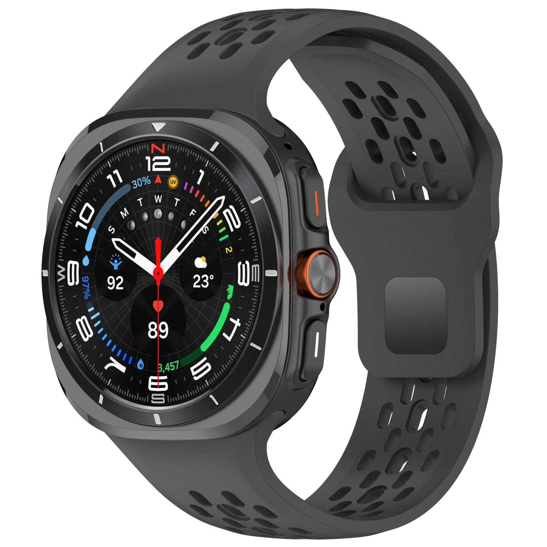 Kirrea Breathable Sports Silicone Watch Strap For 47mm Galaxy Watch 7 Ultra | Lersk