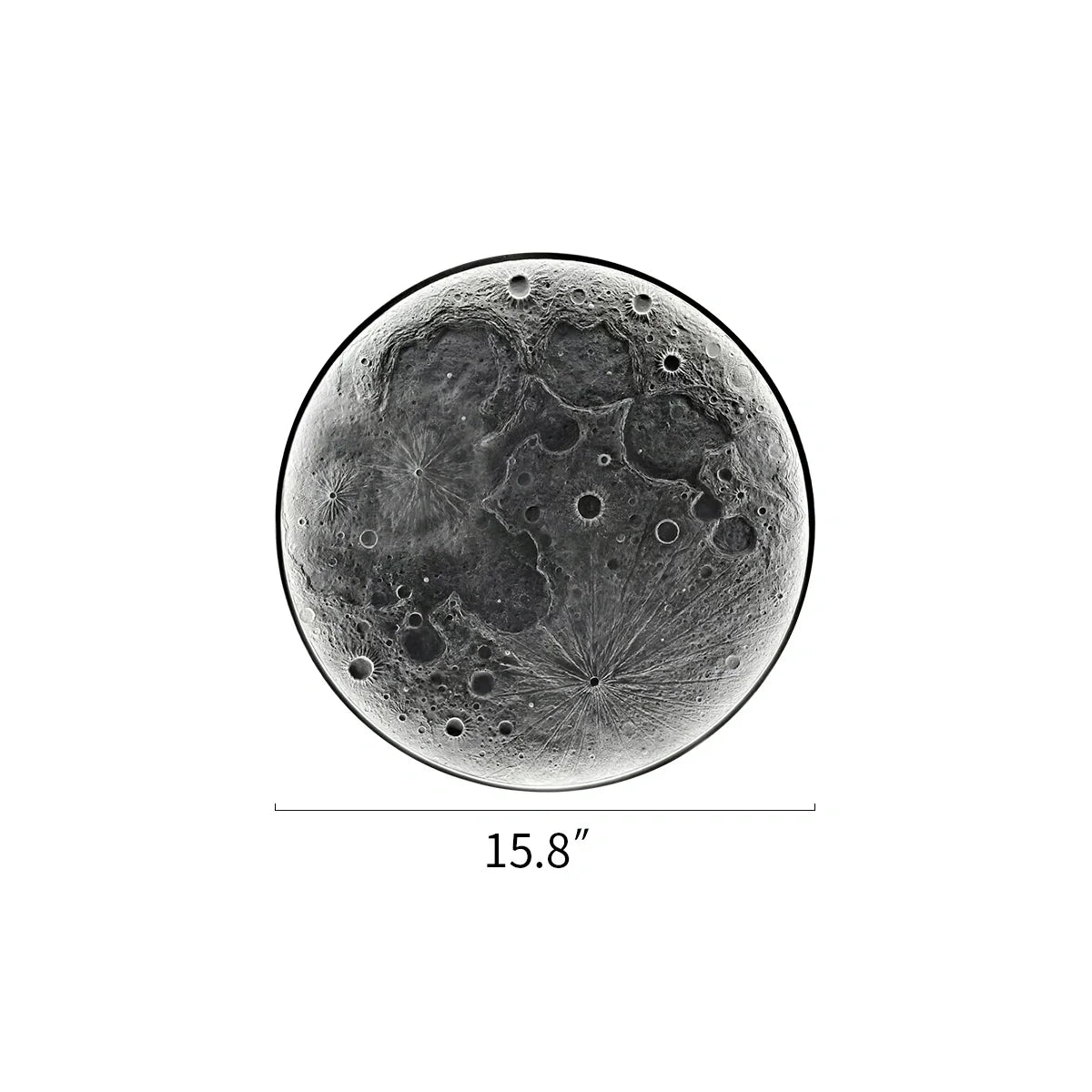 Lámpara de pared decorativa con relieve 3D de la luna | Lersk