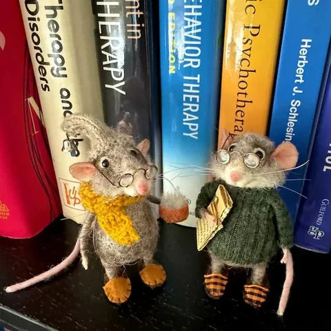 Handmade Felted Mouse Decoration With Eco Friendly Wool, Holiday Ornament And Gift | Lersk