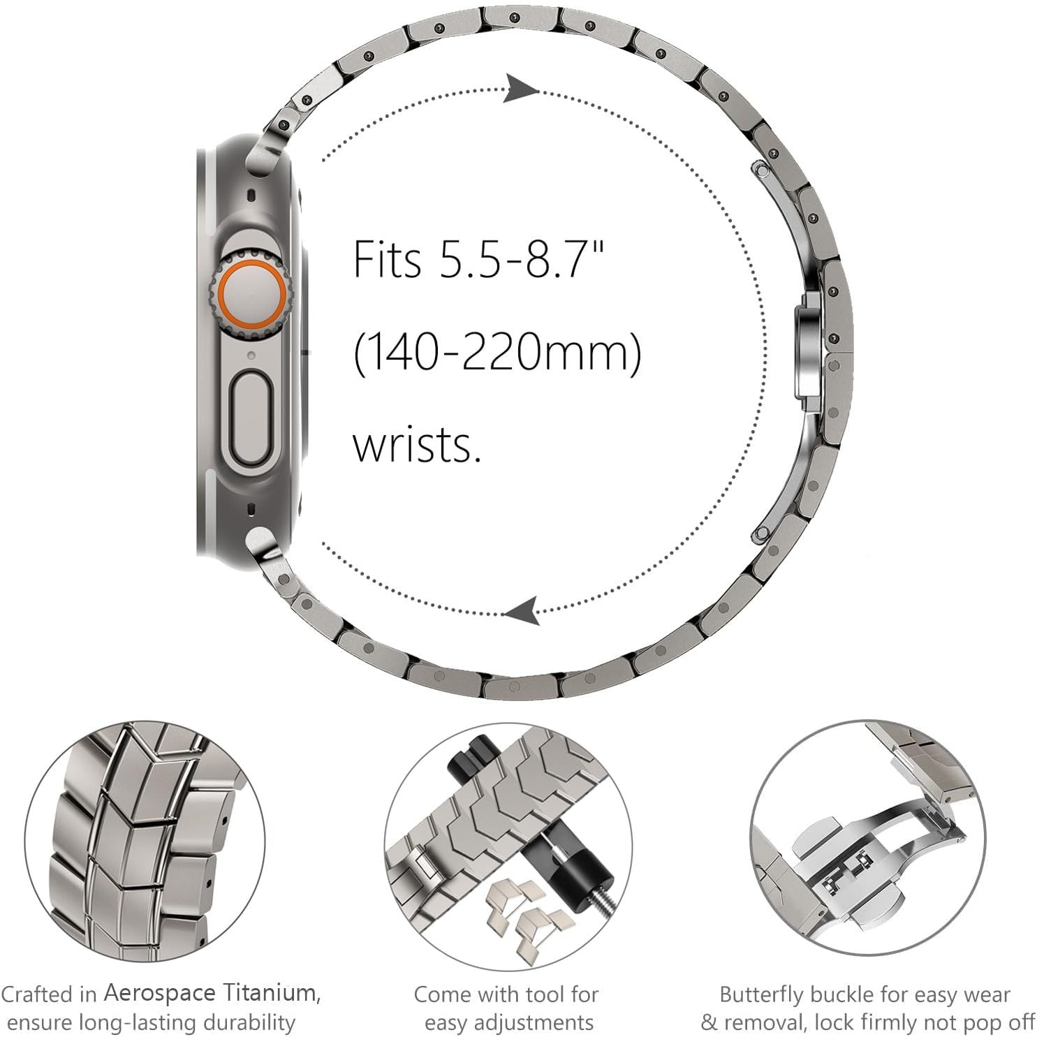 Ochranný pásek z titanové slitiny Averon pro Apple Watch | Lersk