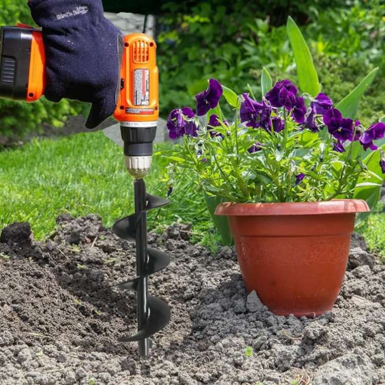 Punta da Trapano TerraPro per Giardino Pesante da 3 Pollici per Bulbi | Lersk