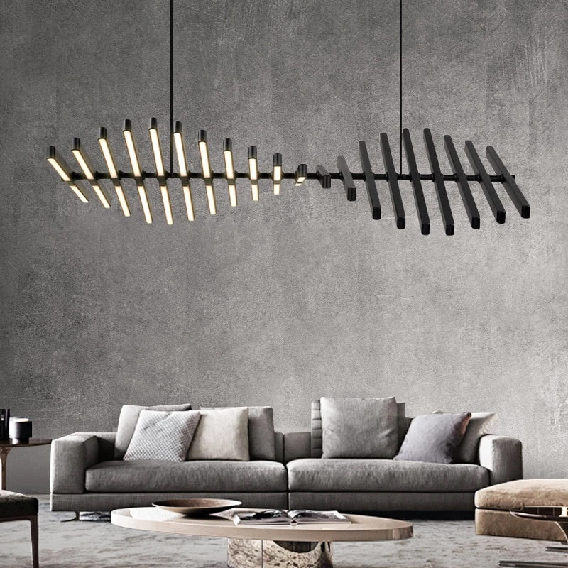 Rhythm Chandelier Rotating LED Rods for Modern Homes | Lersk