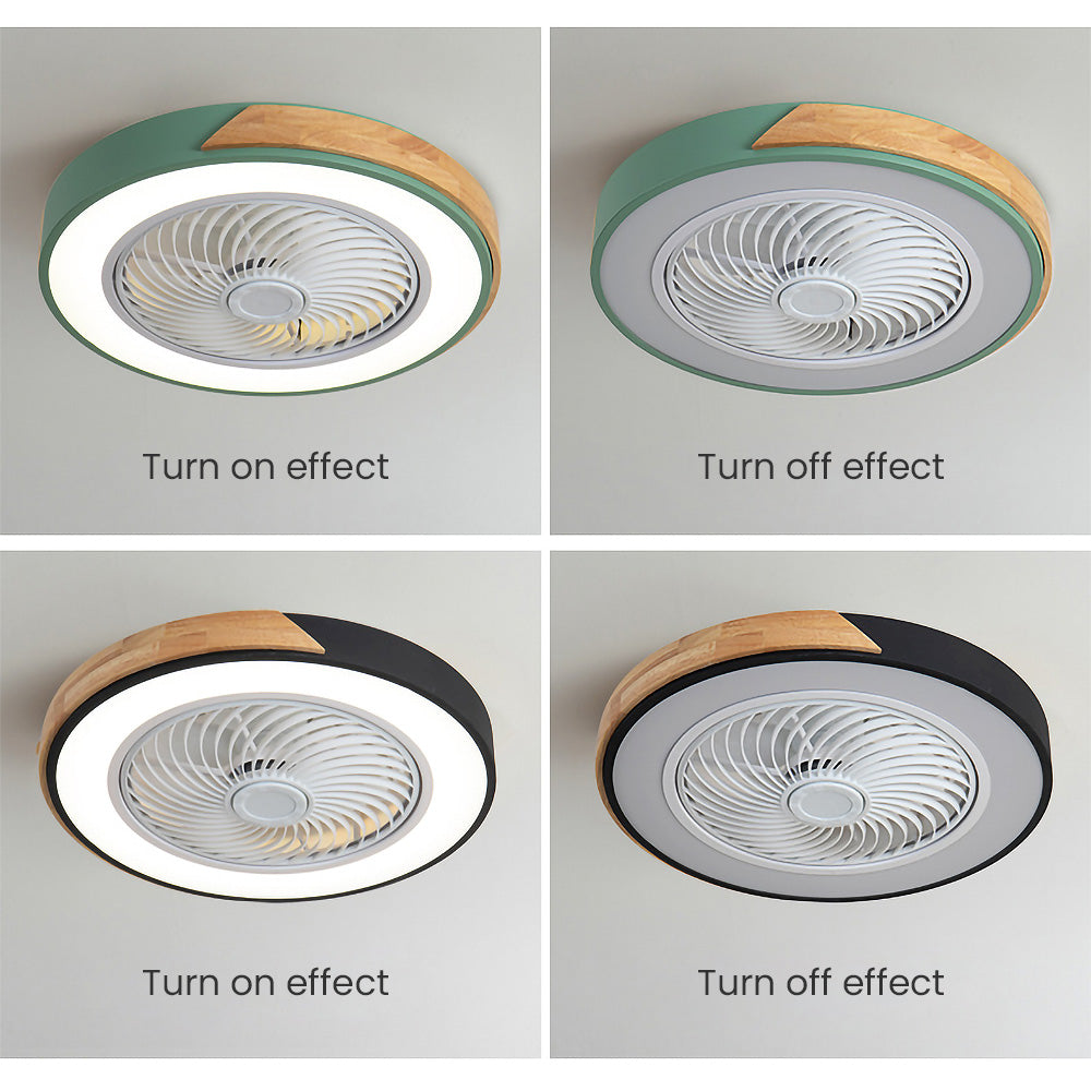 Ventilateur de plafond Boreal Timber avec lumière LED économique et pales en bois | Lersk