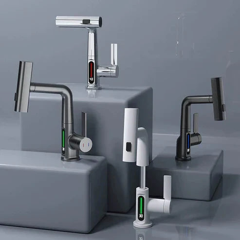 Aqualine FluxPull Pull Out Faucet With 60 cm Extendable Hose And 360 Swivel | Lersk