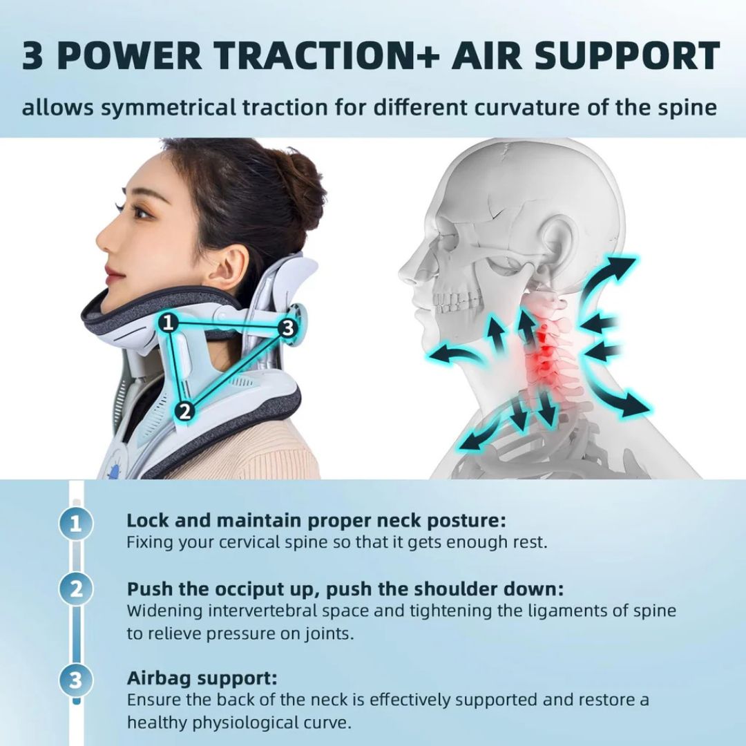 AlignEase Adjustable Neck Traction Device For Pain Relief | Lersk