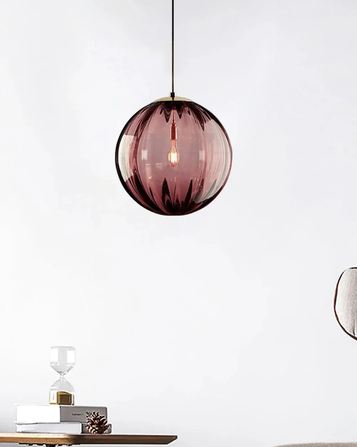 VeraLux Amber Glass Pendant Ceiling Light Vintage Warmth | Lersk
