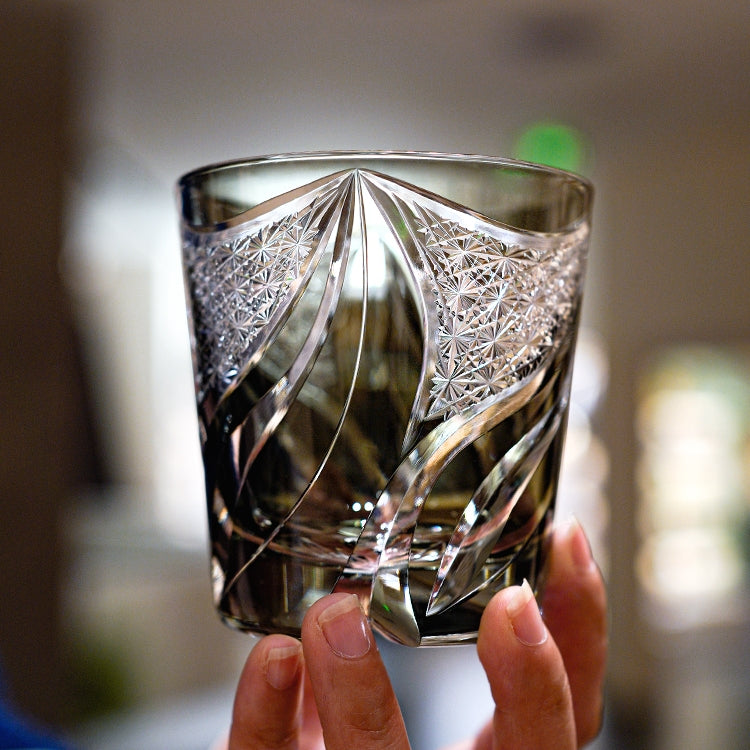 Kireno | Handcrafted Inkstone Flame Whisky Glass in Wooden Box | Lersk