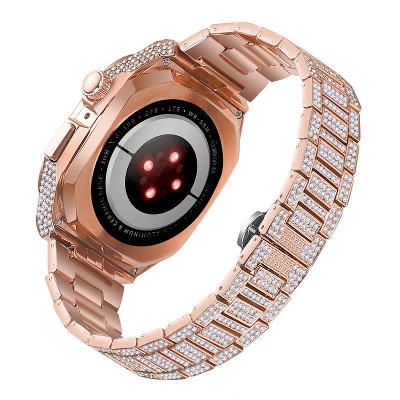 Funda y Correa de Metal con Cristales Aurielle para Apple Watch 44/45mm | Lersk