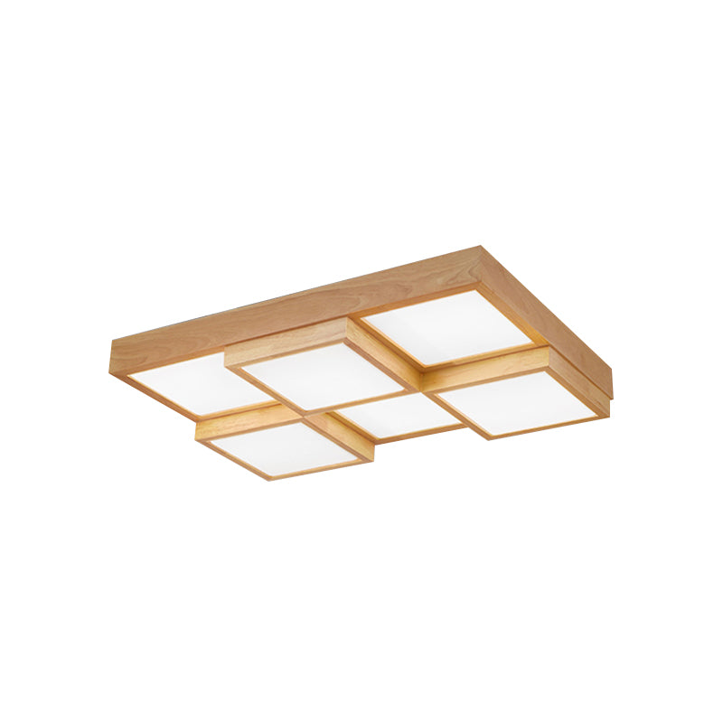 Stropní lampa TimberLume z dřeva – elegantní svítidlo s více světly | Lersk