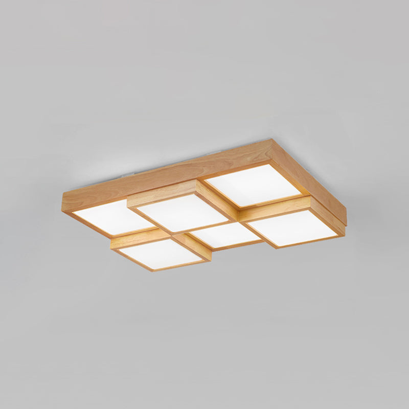 Stropní lampa TimberLume z dřeva – elegantní svítidlo s více světly | Lersk