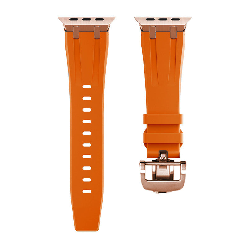 Novara Thick Silicone Strap With Butterfly Clasp And Titanium Adapter | Lersk