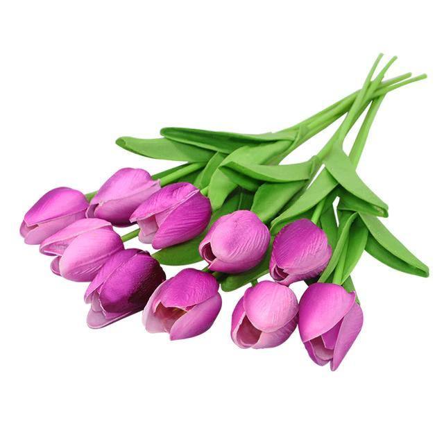 Set bouquet di fiori artificiali 10 pezzi tulipani finti | Lersk