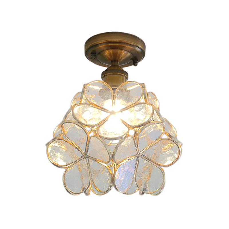 Luminária de Teto em Vidro Floral FloraLume com Motivos Florais | Lersk