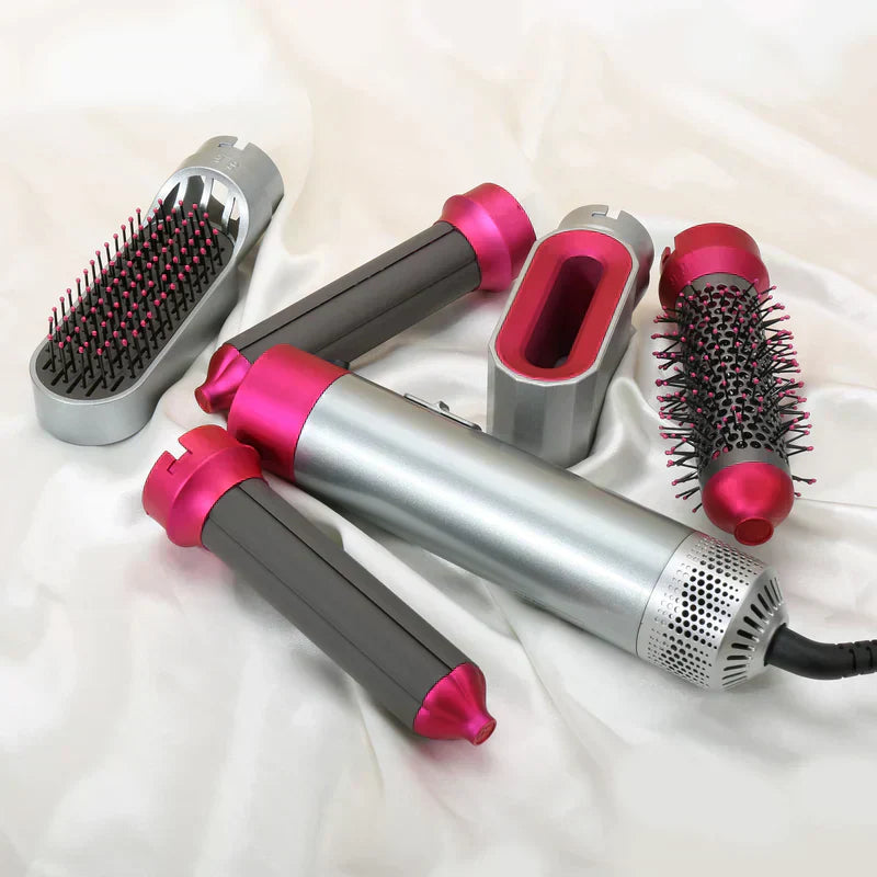 Lunera Estilizador de Cabelo 5 em 1: Modelador Automático, Secador e Escova Alisadora | Lersk