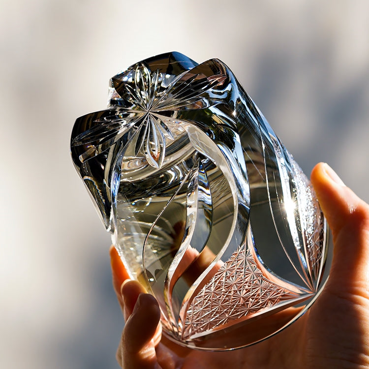 Kireno | Handcrafted Inkstone Flame Whisky Glass in Wooden Box | Lersk