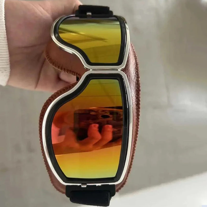 RoadRider Vintage Motorcycle Goggles With Interchangeable Lenses And Comfort Padding | Lersk