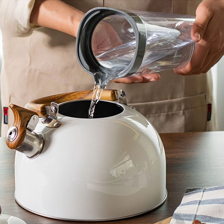 Bollitore fischiante AuricKettle 3L con manico in legno | Lersk