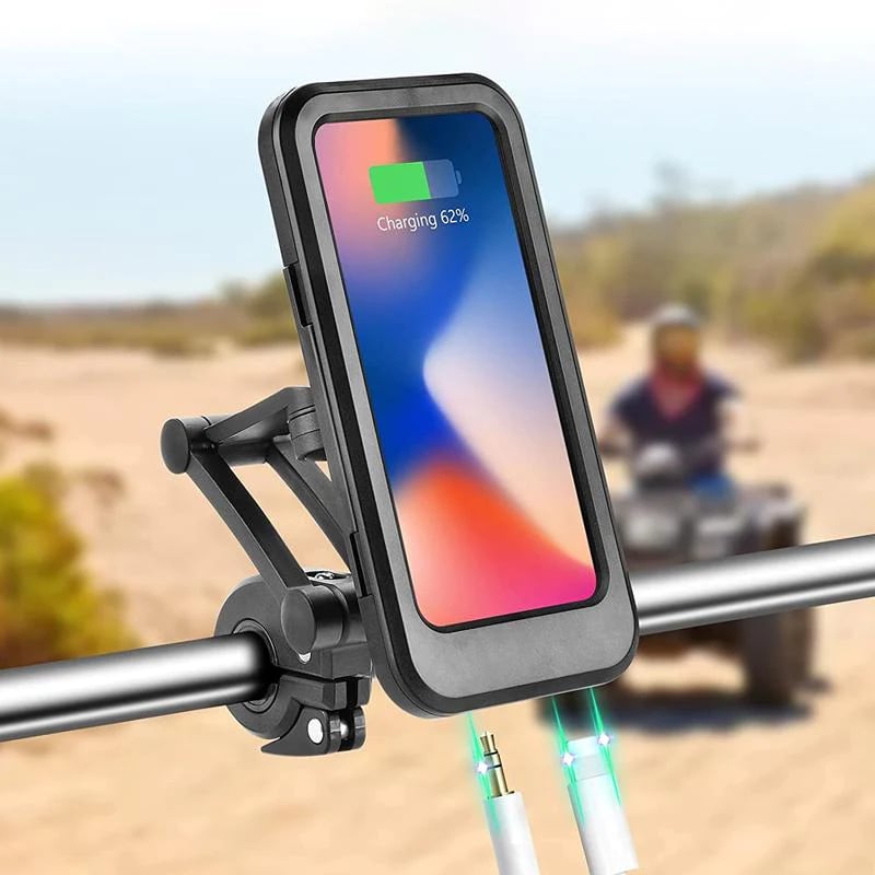 15W Power Bank Waterproof Bike Handlebar Phone Mount | Lersk