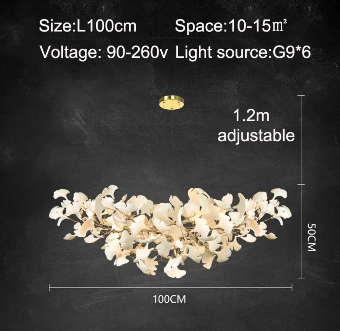 Lampadario in ceramica LumaPetal con LED dimmerabili e luce soffusa | Lersk