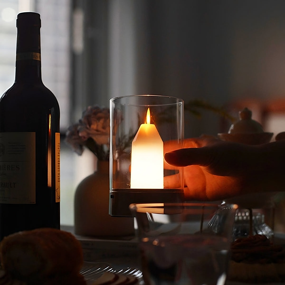 Luce Ambientale Ricaricabile a Candela Senza Fiamma per Decorazione | Lersk