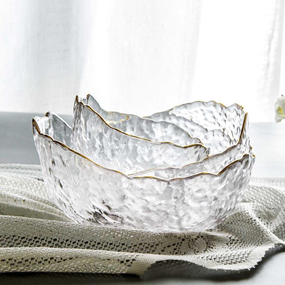 LumaGlass Trio Salad Bowls Set For Elegant Entertaining | Lersk